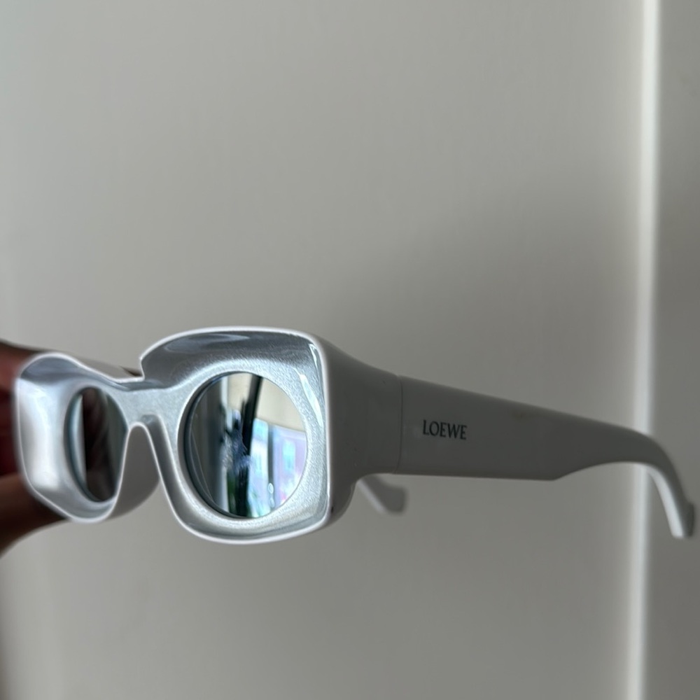 Loewe Silver Sunglasses (Silver and White)